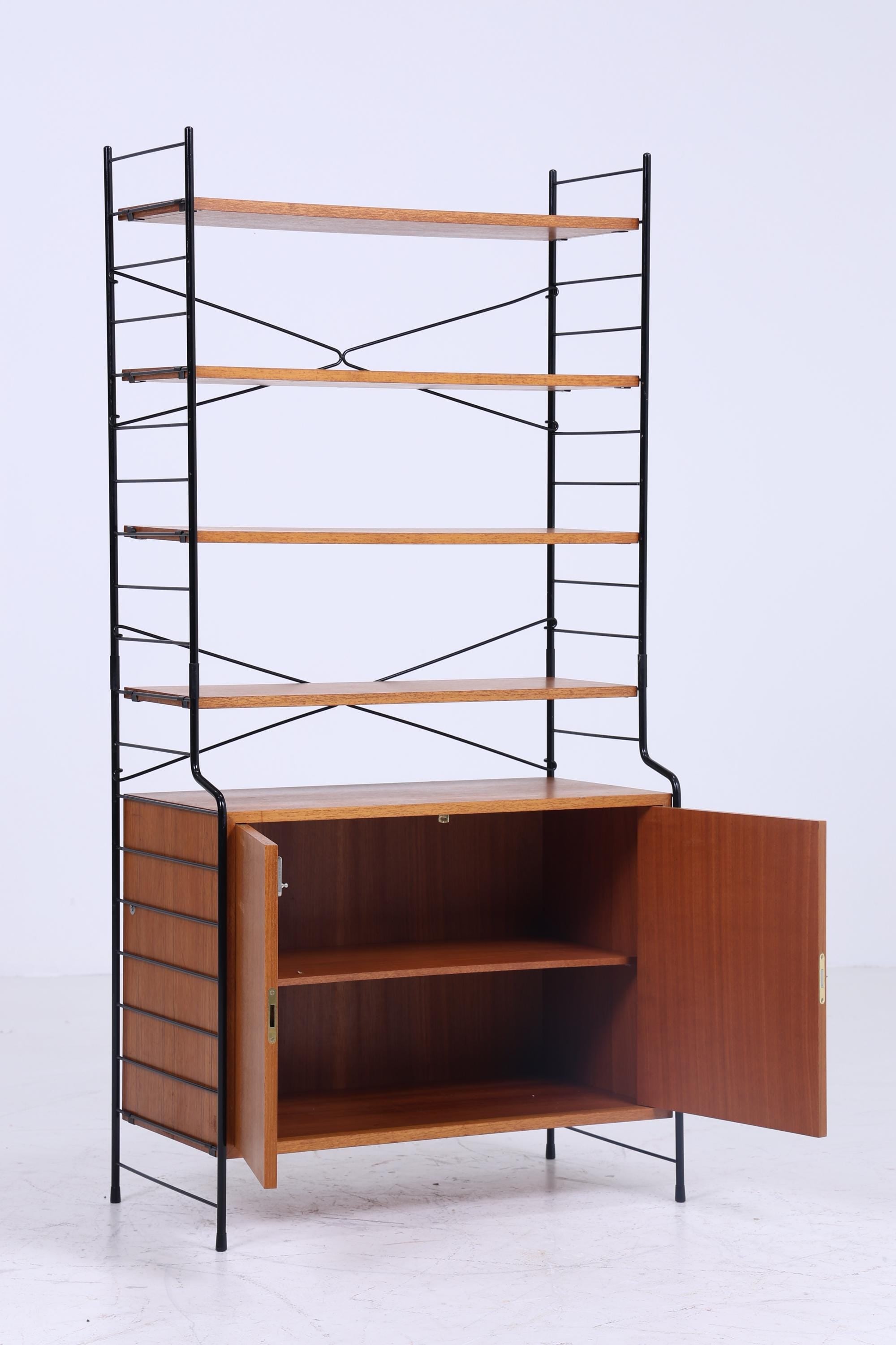 Vintage modular Teak Bücherregal von WHB - Mid Century Regalwand Sting Regalsystem Aufbewahrung 60er Designed by Erik Wörtz for IKEA