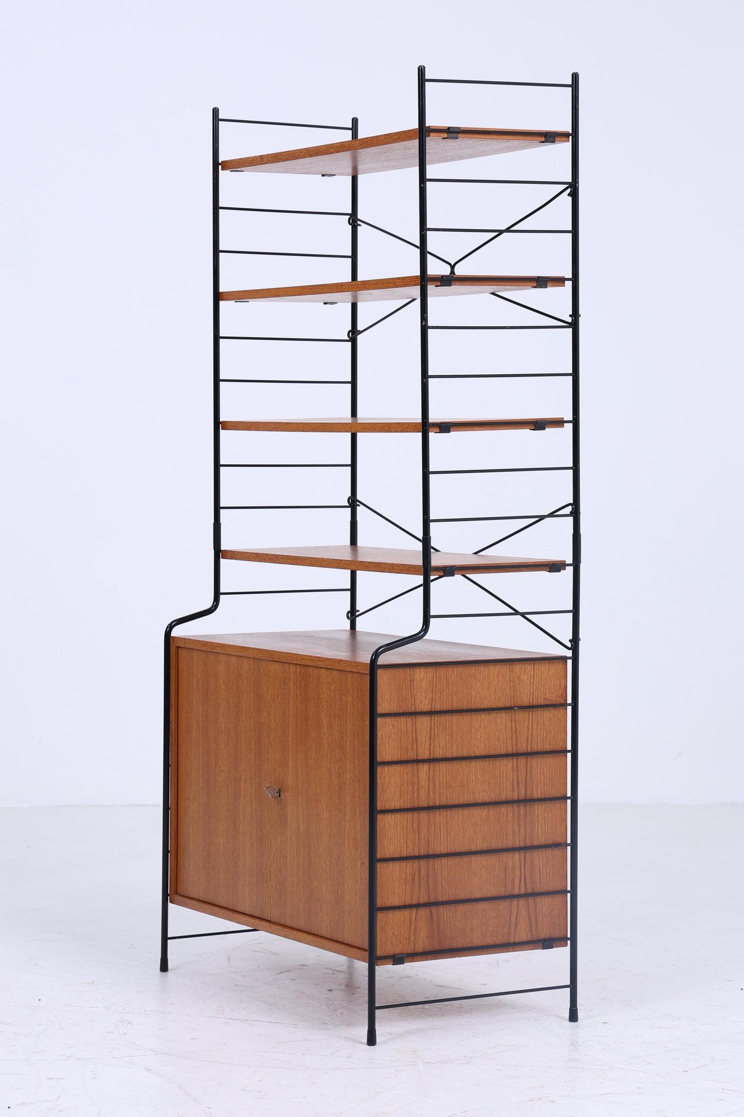 Vintage modular Teak Bücherregal von WHB - Mid Century Regalwand Sting Regalsystem Aufbewahrung 60er Designed by Erik Wörtz for IKEA