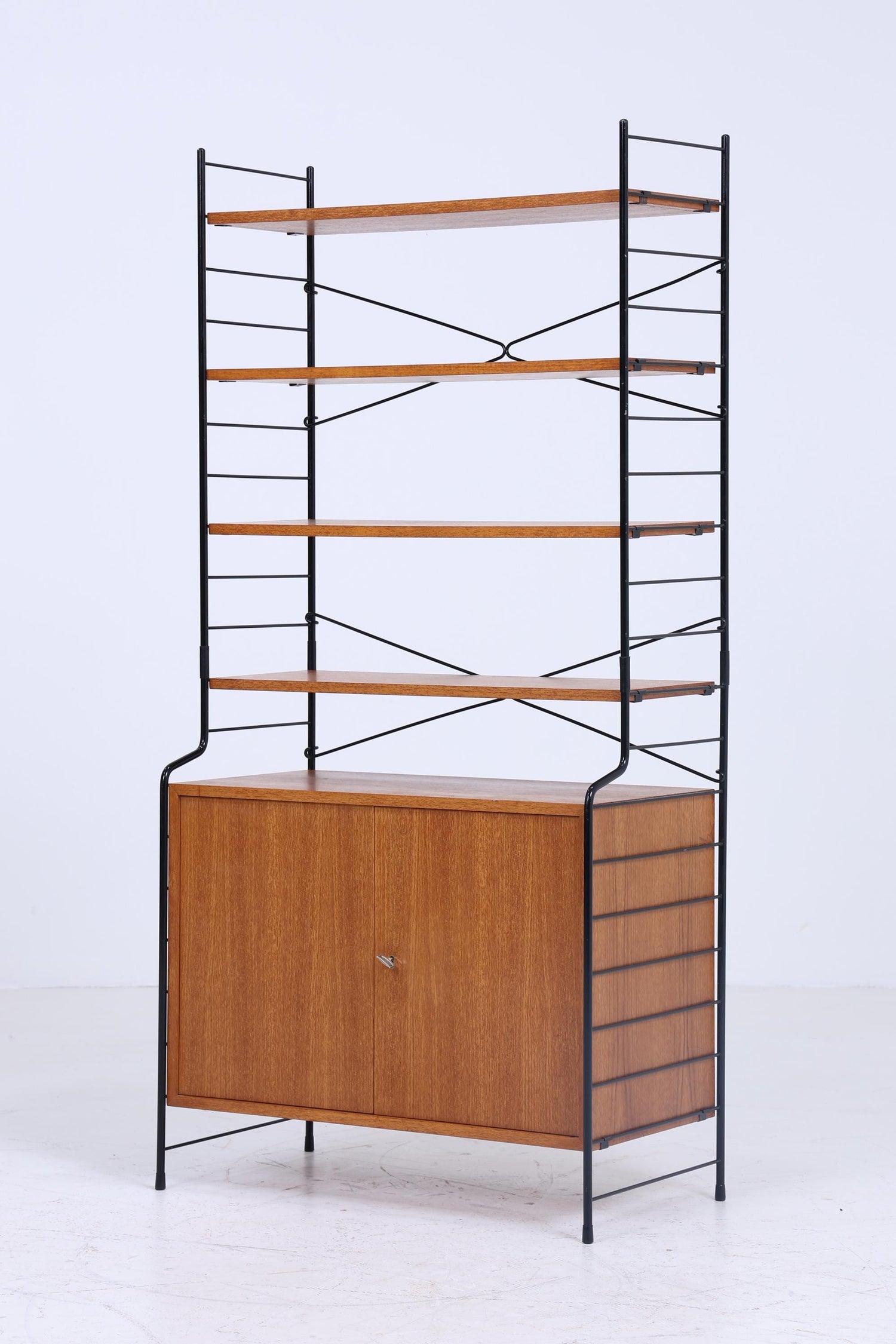 Vintage modular Teak Bücherregal von WHB - Mid Century Regalwand Sting Regalsystem Aufbewahrung 60er Designed by Erik Wörtz for IKEA