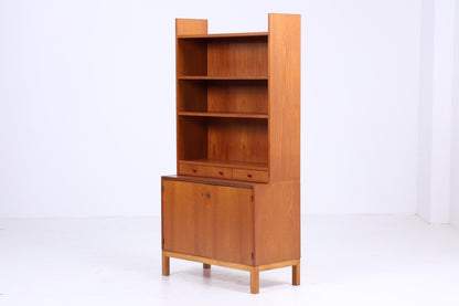 Vintage Teak Regal 60er Jahre | Mid Century Bücherregal Schreibtisch Sekretär Retro Holz Aufbewahrung