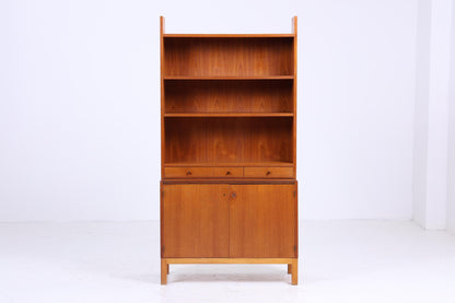 Vintage Teak Regal 60er Jahre | Mid Century Bücherregal Schreibtisch Sekretär Retro Holz Aufbewahrung