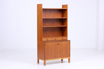 Vintage Teak Regal 60er Jahre | Mid Century Bücherregal Schreibtisch Sekretär Retro Holz Aufbewahrung