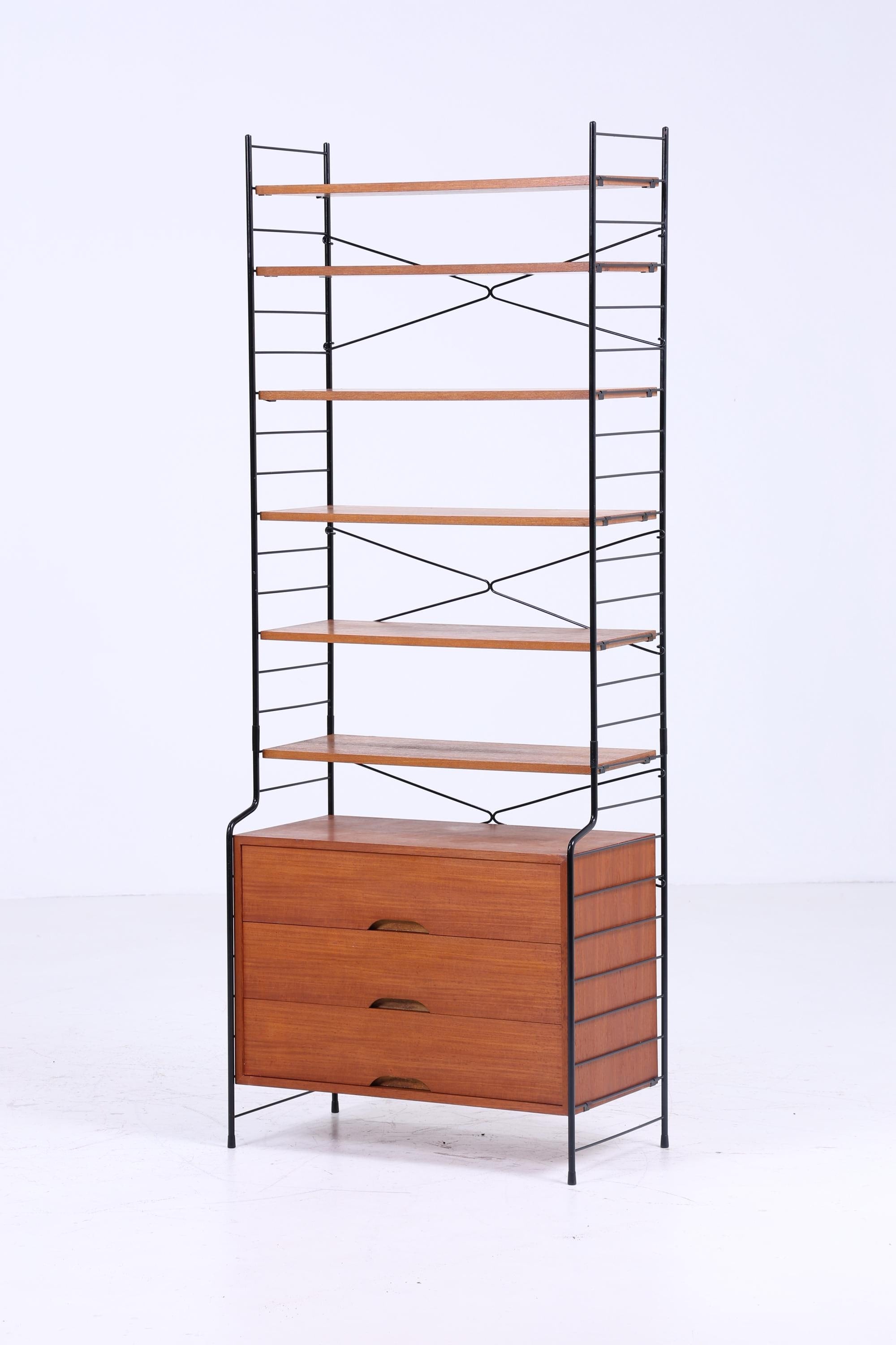 Vintage modular Teak Bücherregal von WHB - Mid Century Regalwand Sting Regalsystem Aufbewahrung 60er