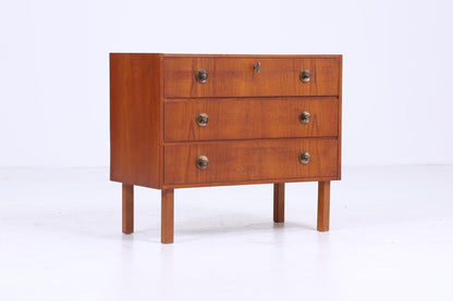 Stilvolle Teak Mid Century Kommode | Vintage Schubladen Schrank Holz Aufbewahrung