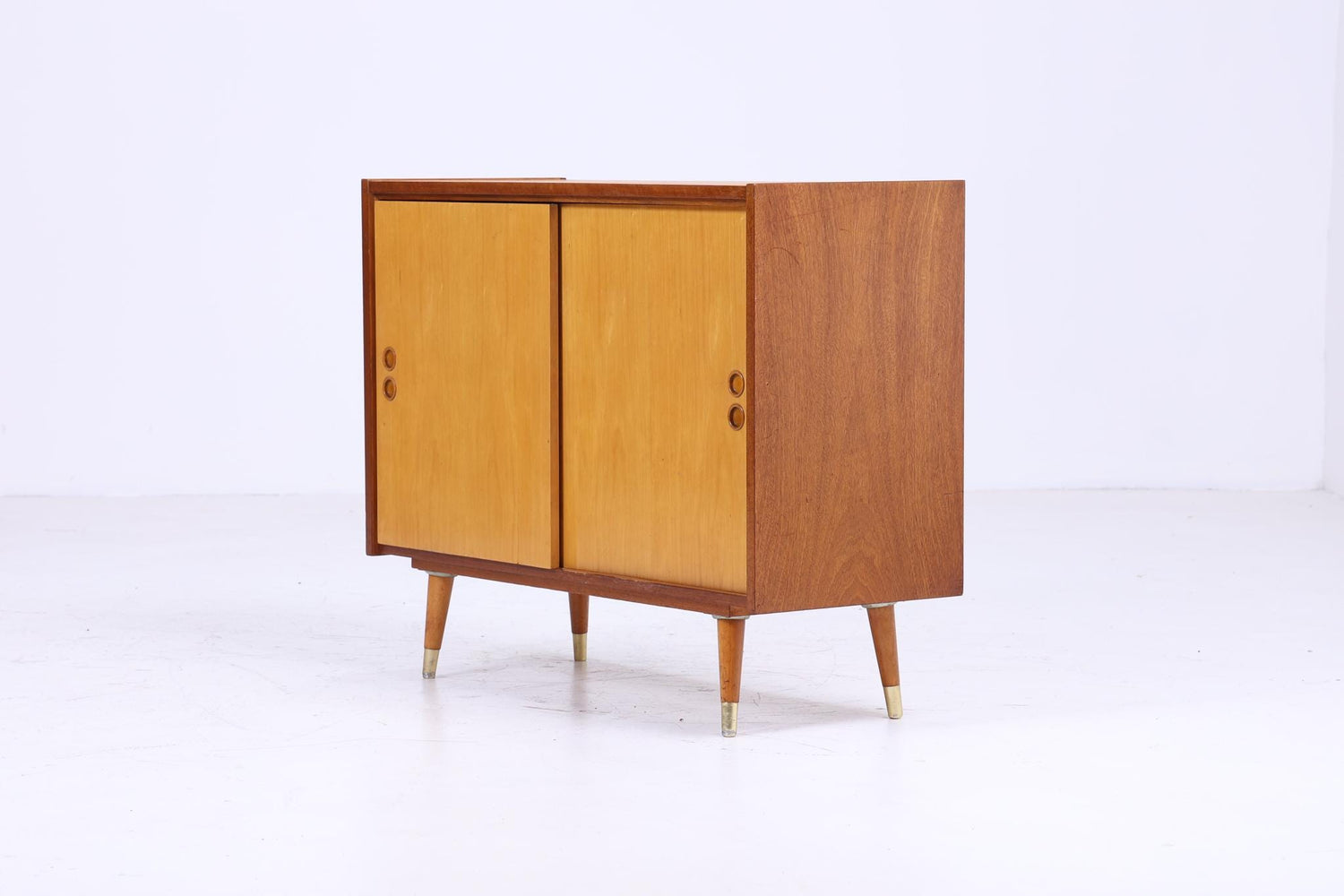 Wunderschöne Vintage Kommode 60er | Mid Century Schrank Vintage Flur Aufbewahrung Schiebetüren