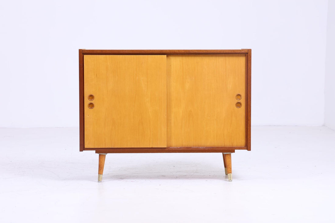 Wunderschöne Vintage Kommode 60er | Mid Century Schrank Vintage Flur Aufbewahrung Schiebetüren