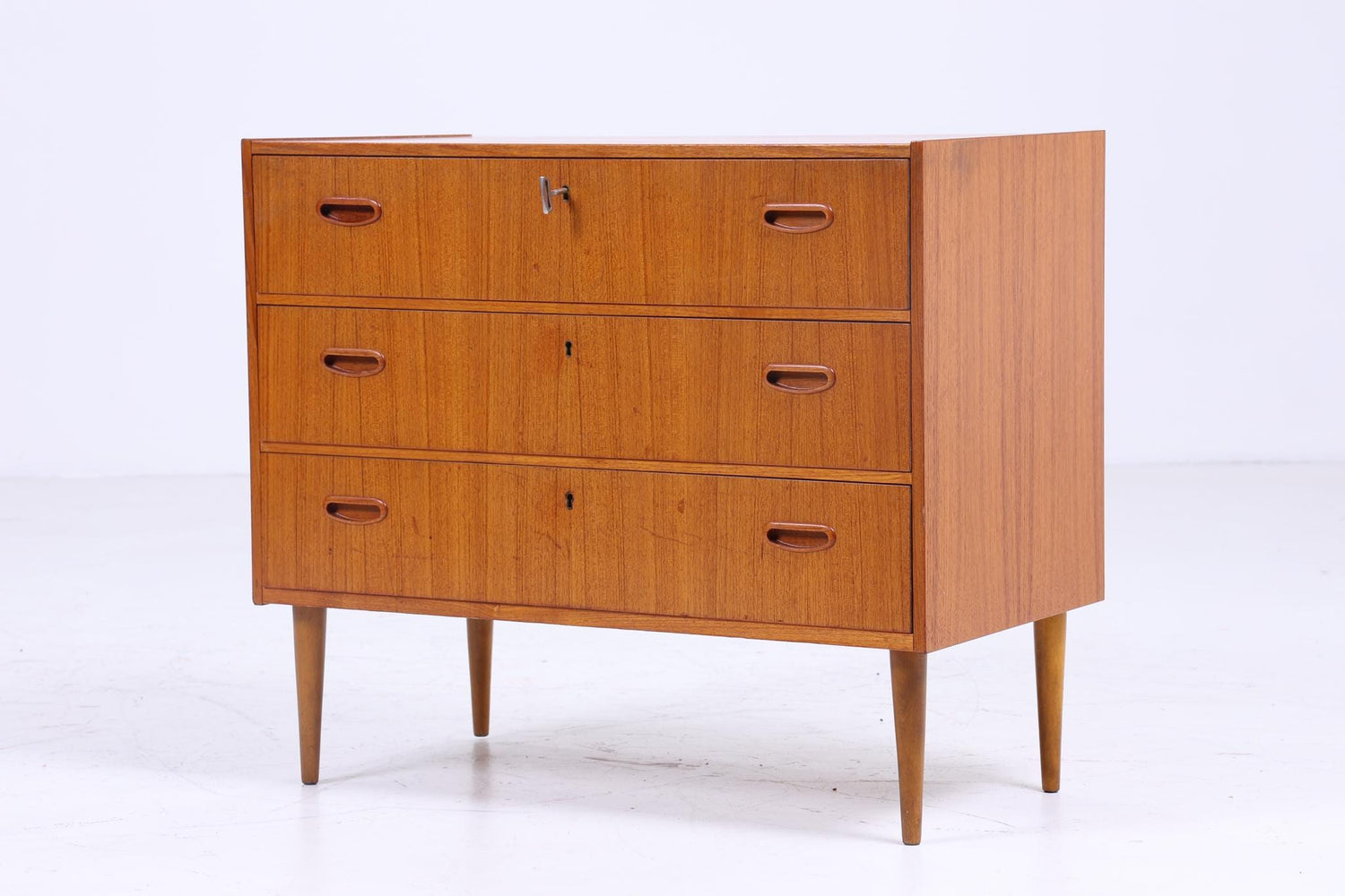 Vintage Teak Schubladen Kommode 60er Jahre | Mid Century Schrank Retro Holz Aufbewahrung