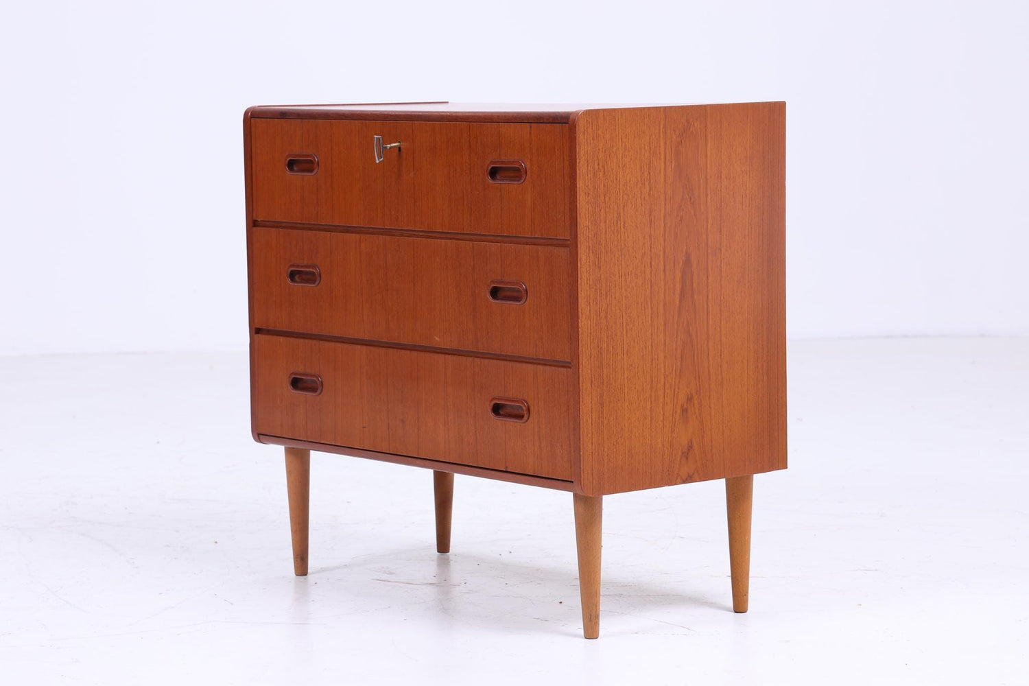 Wundervolle Teak Mid Century Kommode | Vintage Schubladen Schrank Holz Aufbewahrung