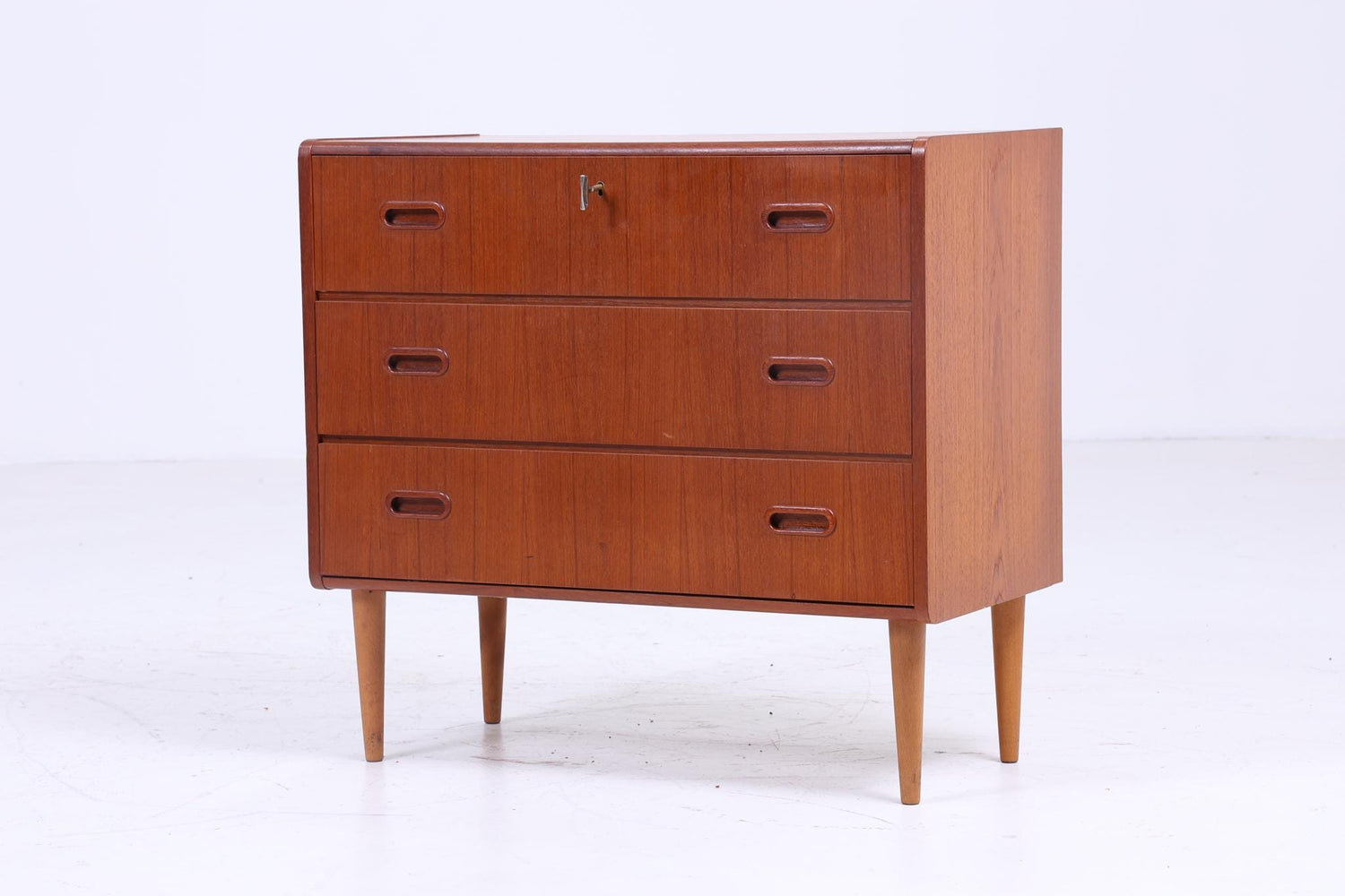 Wundervolle Teak Mid Century Kommode | Vintage Schubladen Schrank Holz Aufbewahrung