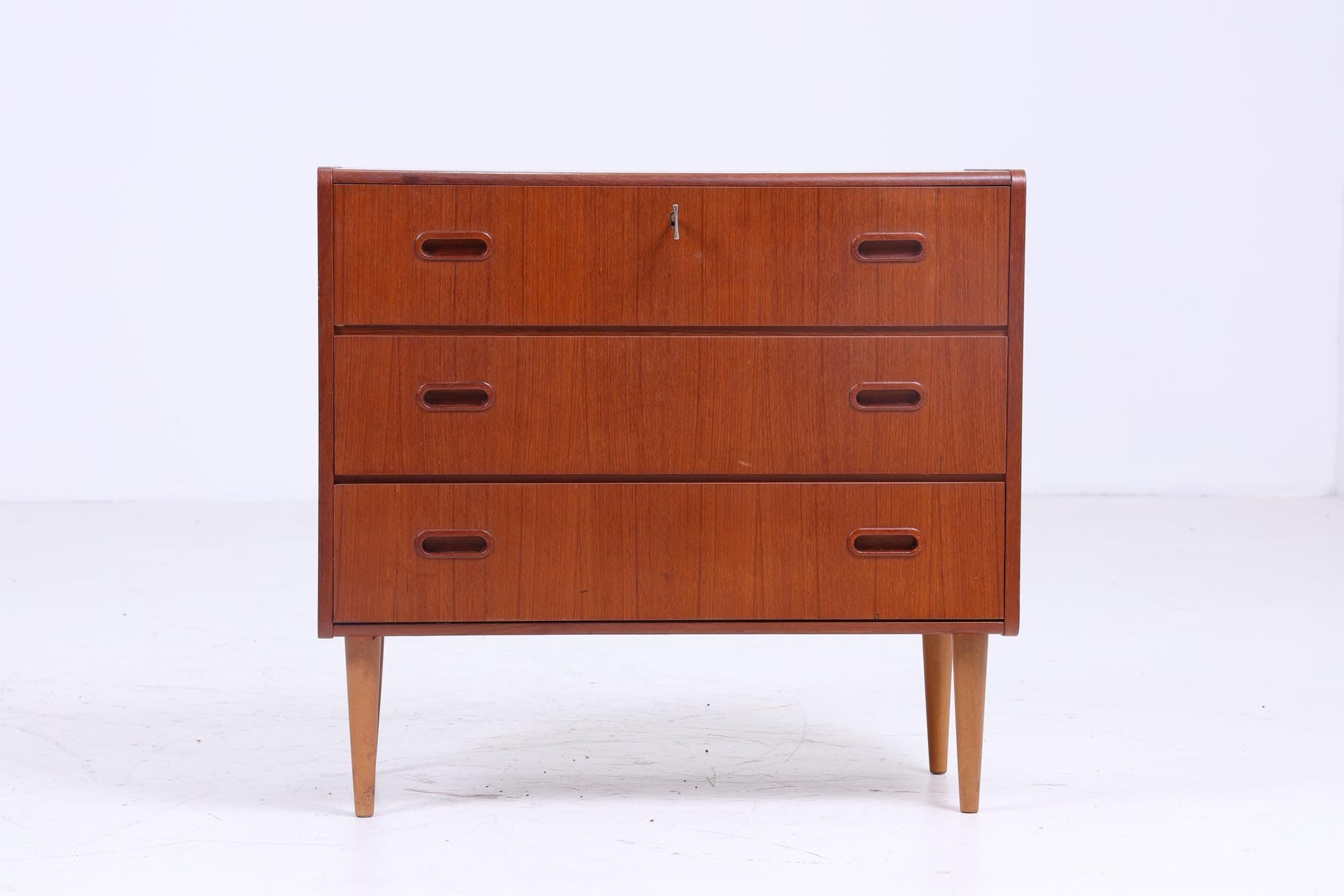 Wundervolle Teak Mid Century Kommode | Vintage Schubladen Schrank Holz Aufbewahrung