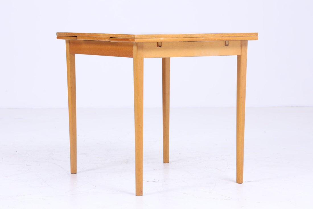 Vintage Küchentisch 60er Jahre | Mid Century Ausziehbarer Esstisch Tisch Retro Holz Walnuss