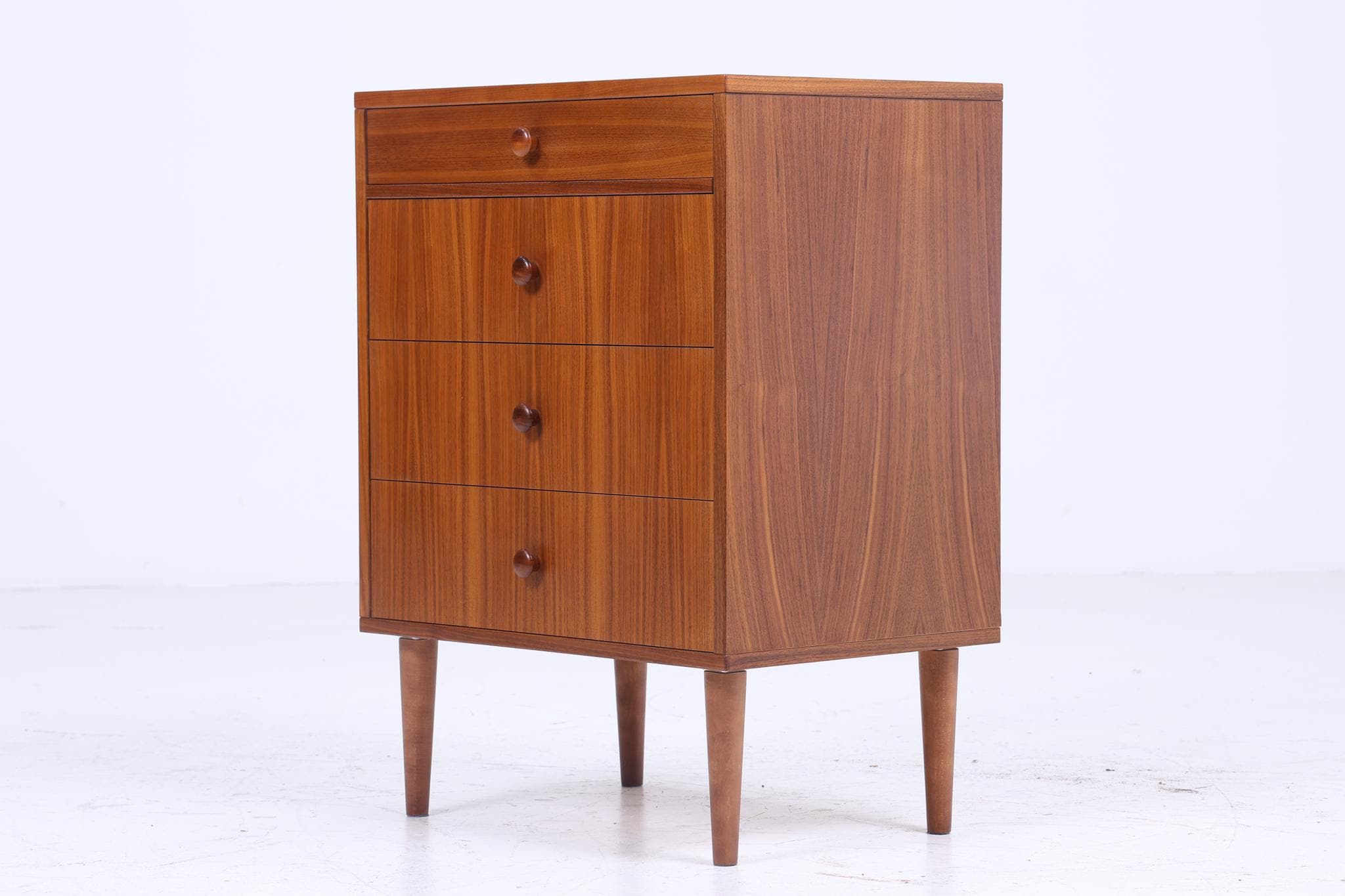 Schmale Vintage Schubladen Kommode | Mid Century Schubladen Schrank Retro Büroschrank Aufbewahrung  Holz