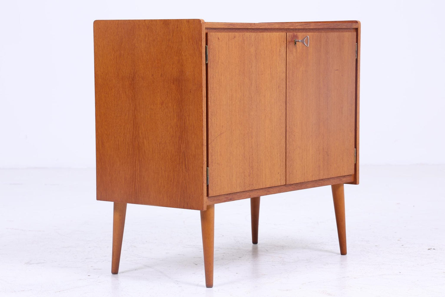 Vintage Teak Kommode | Mid Century Schrank  | Vintage Kommode Retro Schuhschrank Flur Holz