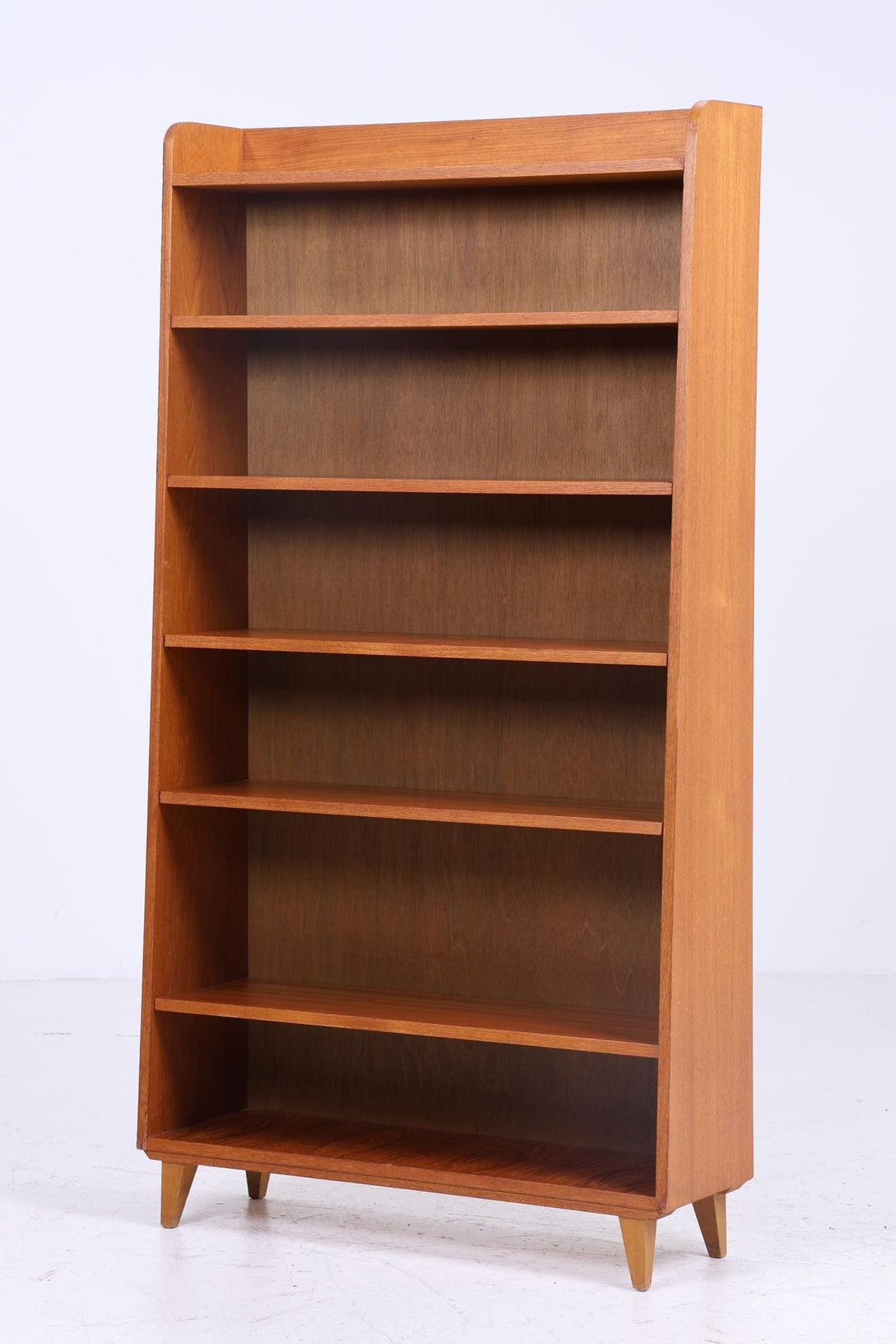 Schönes Teak Bücherregal 60er Jahre | Vintage Regal Schmal | Mid Century Retro Aufbewahrung