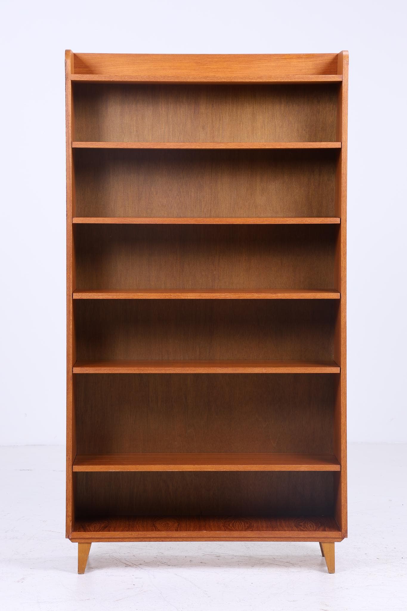 Schönes Teak Bücherregal 60er Jahre | Vintage Regal Schmal | Mid Century Retro Aufbewahrung