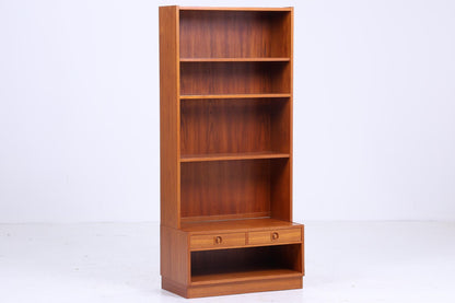 Vintage Teak Bücherregal 60er Jahre | Retro Regal | Mid Century Holz Aufbewahrung