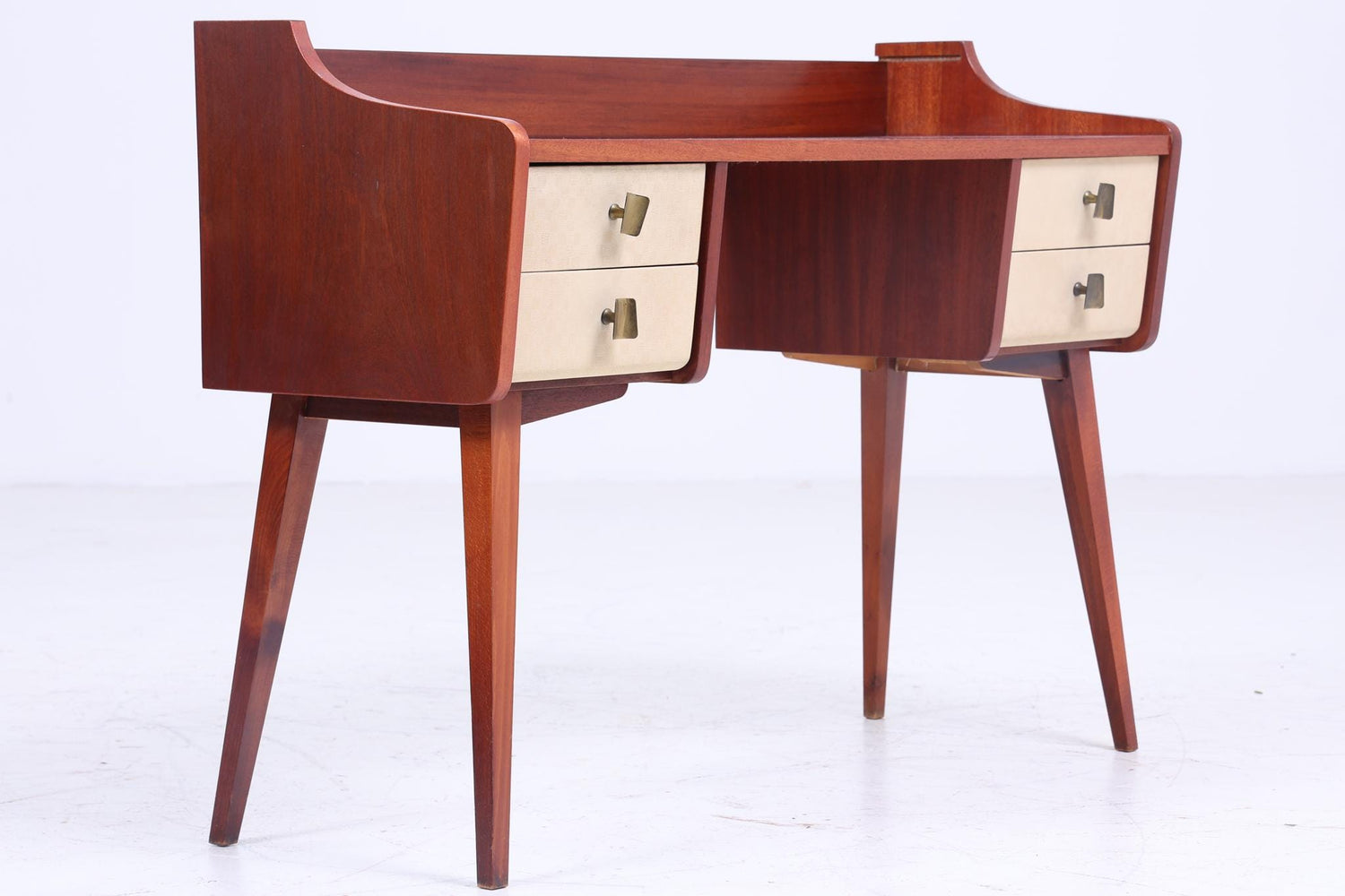 Vintage Kinderschreibtisch 60er Jahre | Mid Century Schminktisch Bürotisch Tisch Retro Holz Design