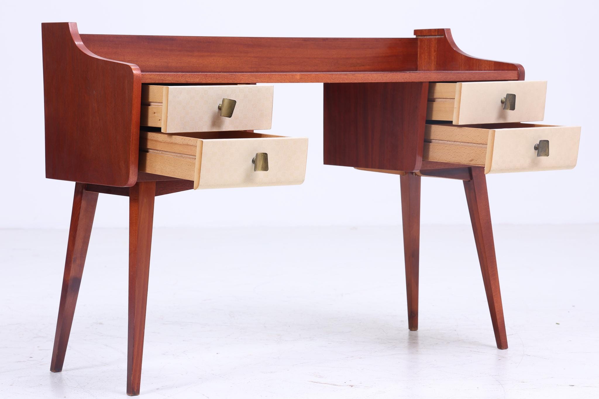 Vintage Kinderschreibtisch 60er Jahre | Mid Century Schminktisch Bürotisch Tisch Retro Holz Design