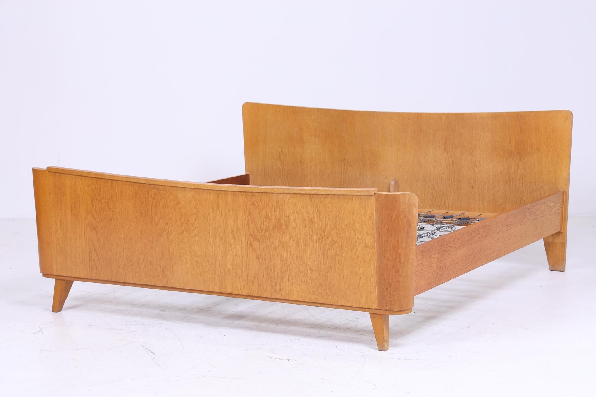 Vintage Hellerau Bett 60er Jahre | Mid Century Federkernbett Bettgestell Tagesbett Holz Retro 70er