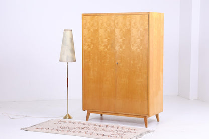 Vintage Kleiderschrank | Mid Century Wäscheschrank | 60er Jahre Schrank | mit Kleiderstange 1/2