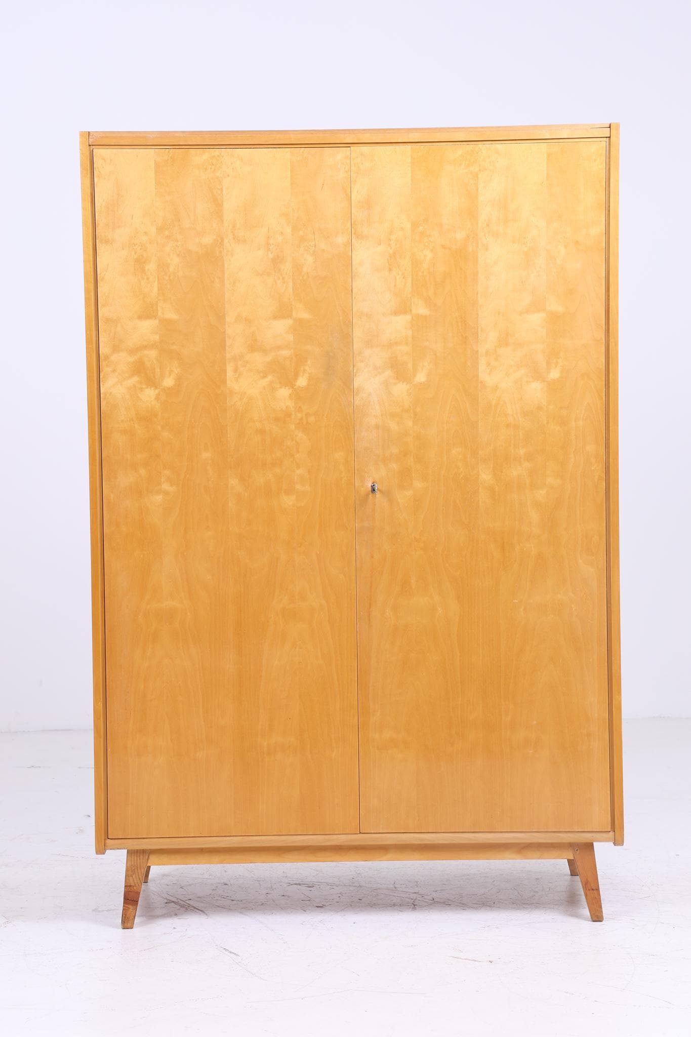 Vintage Kleiderschrank | Mid Century Wäscheschrank | 60er Jahre Schrank | mit Kleiderstange 2/2