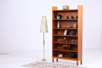 Teak Holz Bücherregal 60er Jahre | Vintage Regal | Mid Century Massiv Holz Retro Aufbewahrung