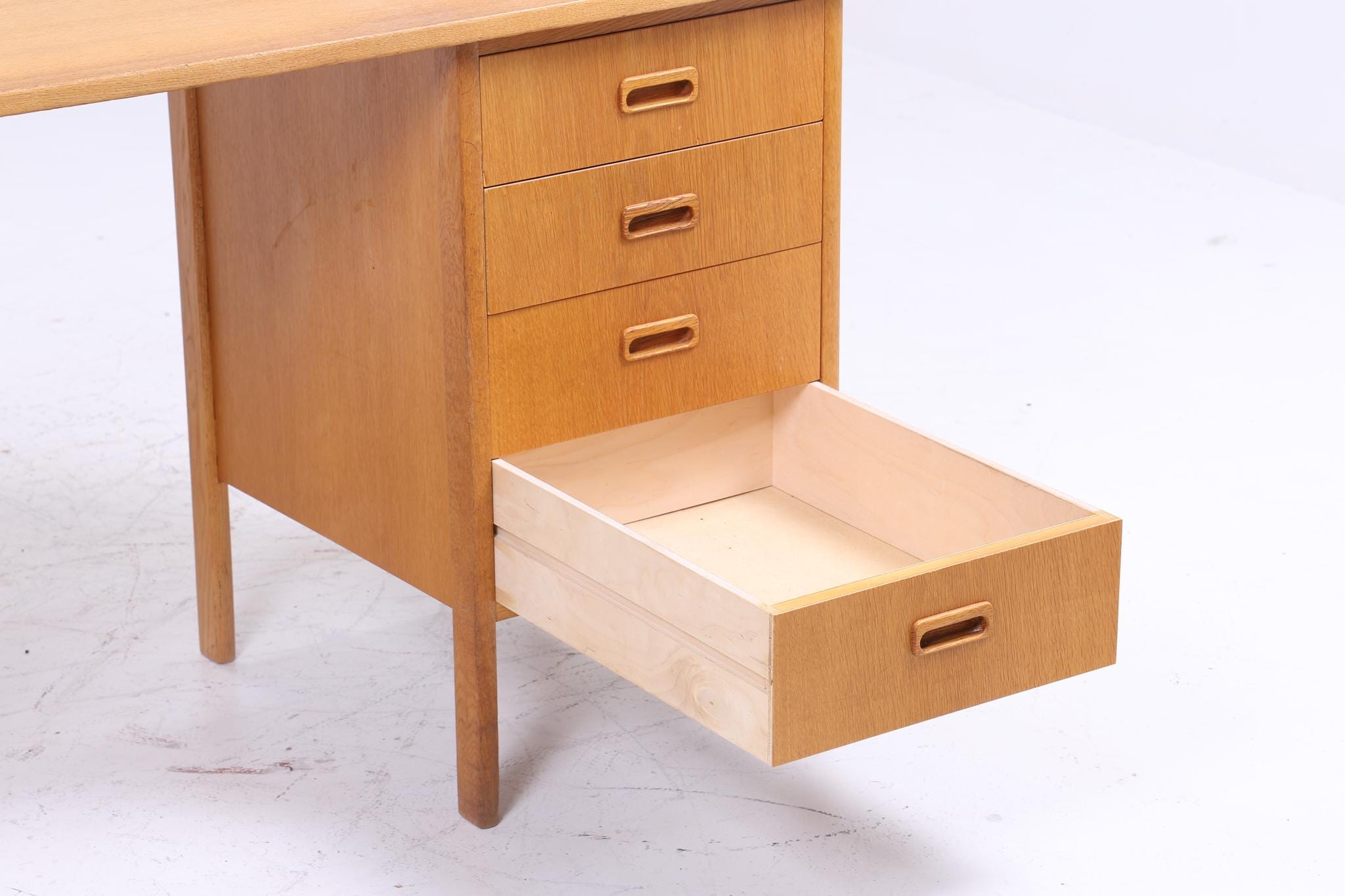 Vintage Schreibtisch 60er Jahre | Mid Century Schubladen Arbeitstisch Bürotisch Tisch Retro Holz