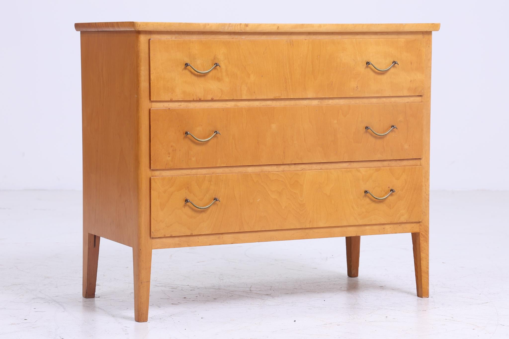 Vintage Schubladen Kommode aus Birkenholz | Mid Century Schubladen Schrank | Holz Aufbewahrung