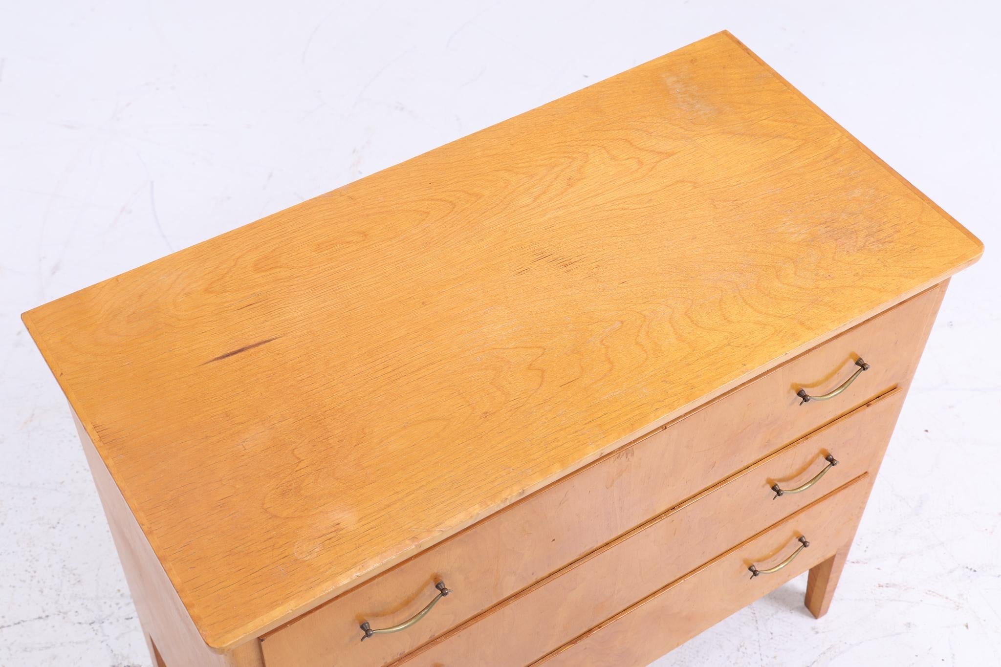 Vintage Schubladen Kommode aus Birkenholz | Mid Century Schubladen Schrank | Holz Aufbewahrung