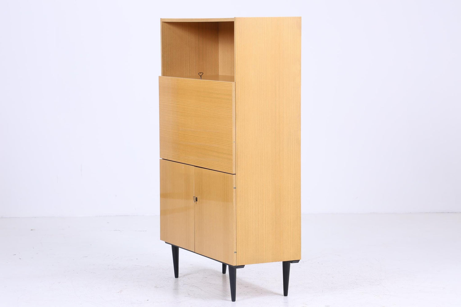 Heller Vintage Sekretär | Mid Century Schreibtisch Schrank Barschrank  Arbeitstisch Retro Möbelwerk Zeitz  60er 70er