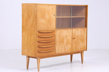 Hellerau Vintage Highboard 60er Jahre | Mid Century Vitrine Serie 602 Franz Ehrlich Schrankwand Bücherschrank Aufbewahrung