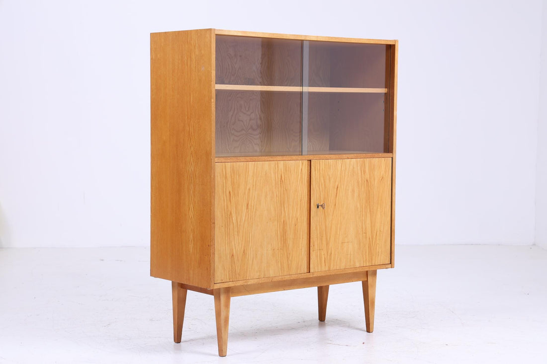 Hellerau Vintage Vitrine 60er Jahre | Mid Century Schrank Serie 602 Franz Ehrlich Schrankwand Bücherschrank Aufbewahrung