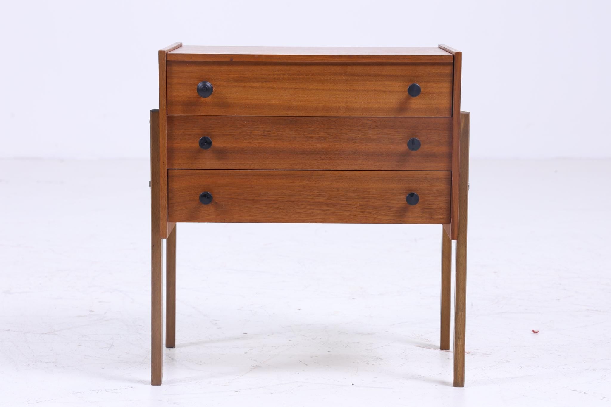 Vintage Nähkasten 60er Jahre  | Mid Century Holz Nähtisch mit Schublade Aufbewahrung