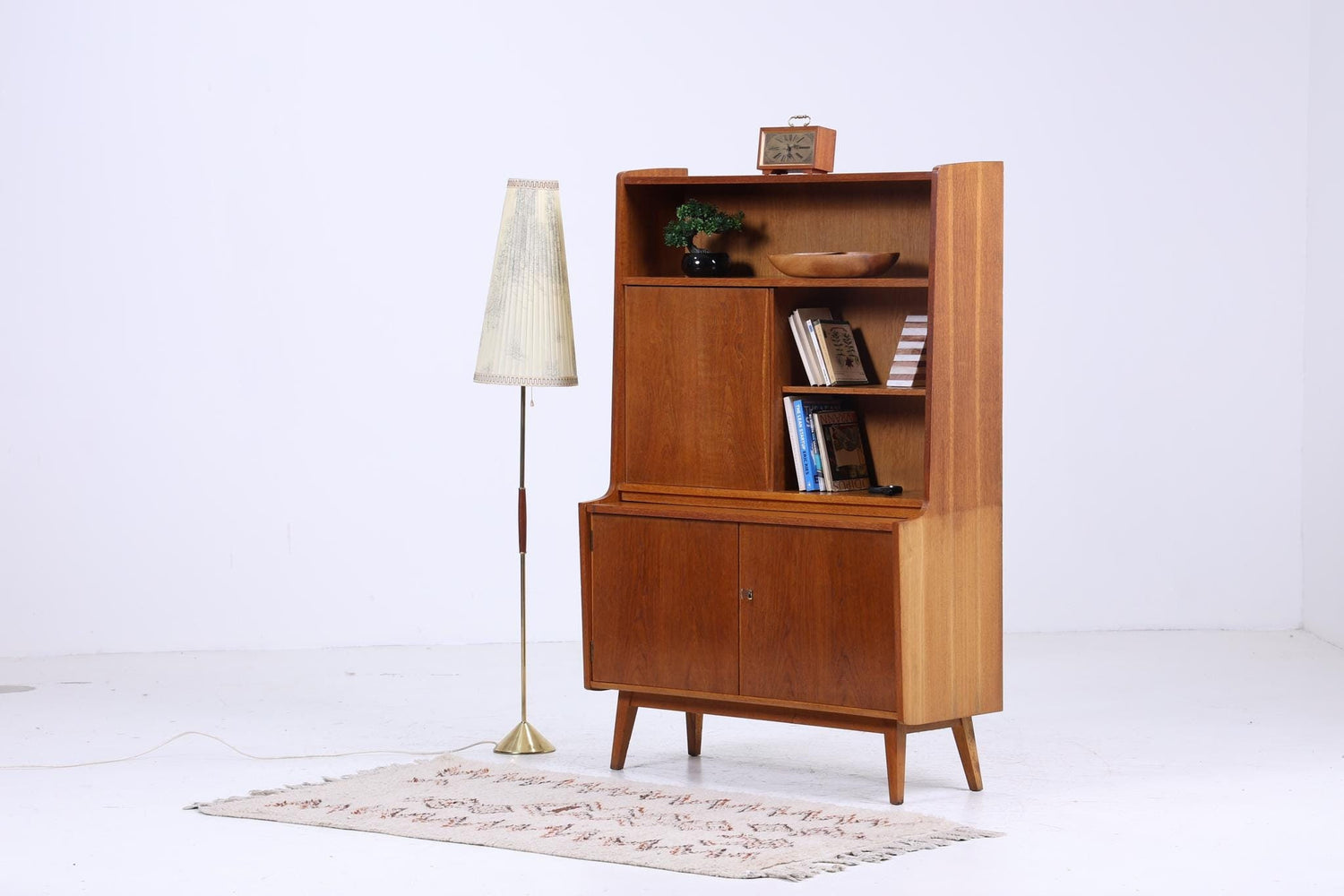 Vintage Eiche Regal aus den 60ern | Retro Schrank Bücherregal Sekretär Holz Aufbewahrung