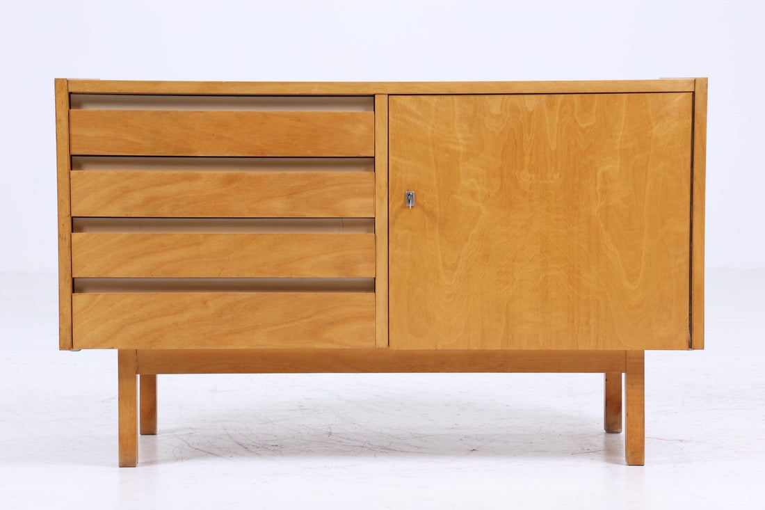 Vintage Hellerau 794/9+16 Kommode aus Birkenholz | Mid Century Schubladen Schrank | Holz Aufbewahrung 2/2