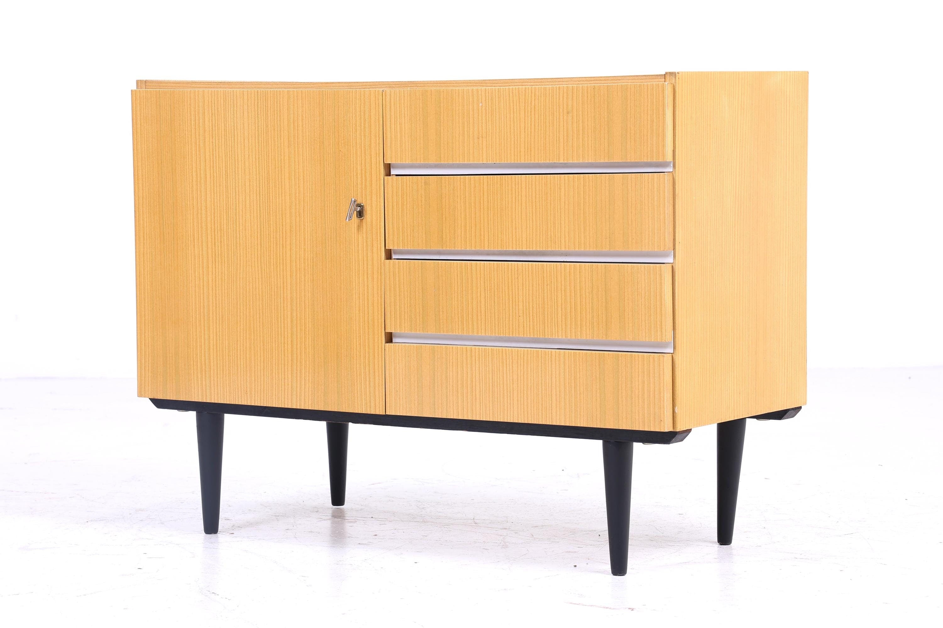 Wunderschöne Vintage Kommode | Mid Century Schrank | Kleines Sideboard Retro Dekoholz Aufbewahrung 70er