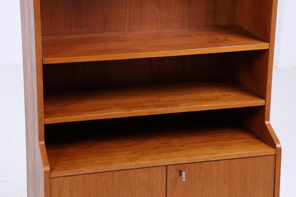 Vintage Teak Regal 60er Jahre | Retro Bücherregal | Mid Century Fächerschrank Holz Aufbewahrung