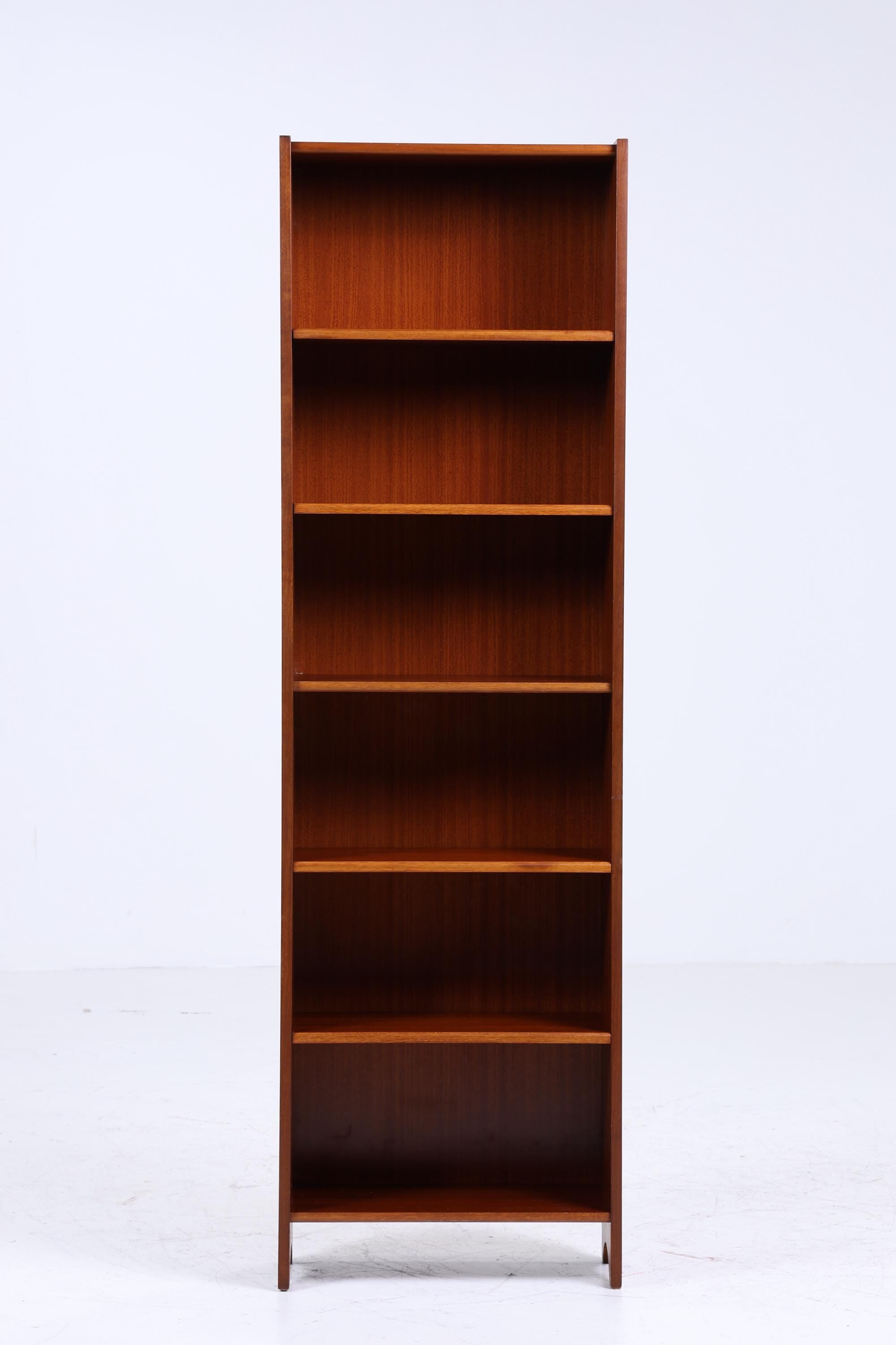 Vintage Teak Bücherregal | Mid Century Regal | 60er Retro Schrank Holz Aufbewahrung