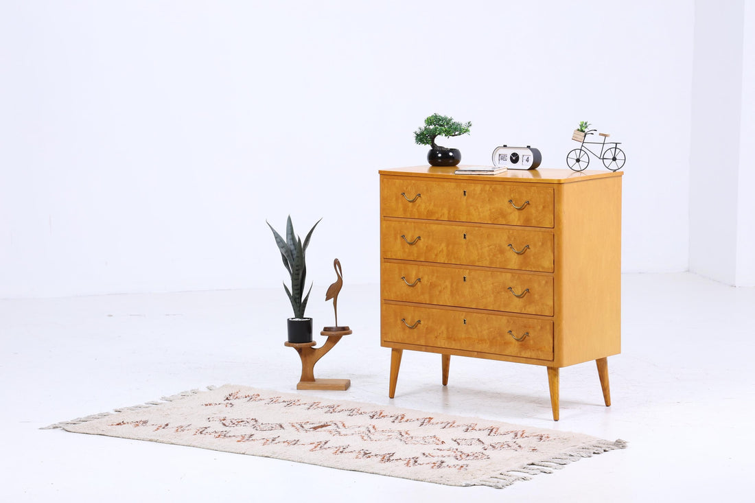 Vintage Schubladen Kommode | Mid Century Schubladen Schrank | 60er Jahre Holz Aufbewahrung