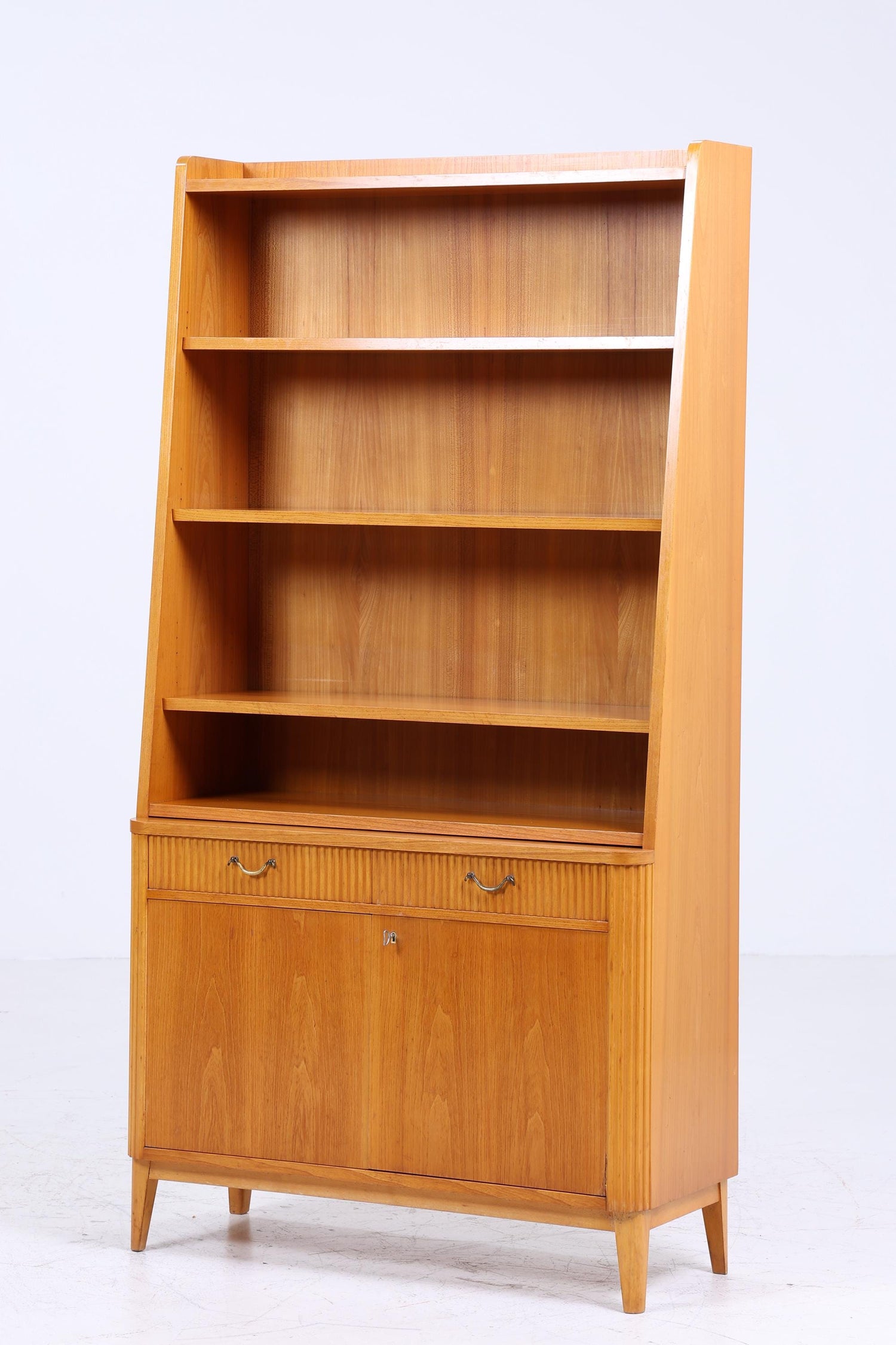 Vintage Regal 60er Jahre | Mid Century Bücherregal Schreibtisch Sekretär Retro Holz Aufbewahrung