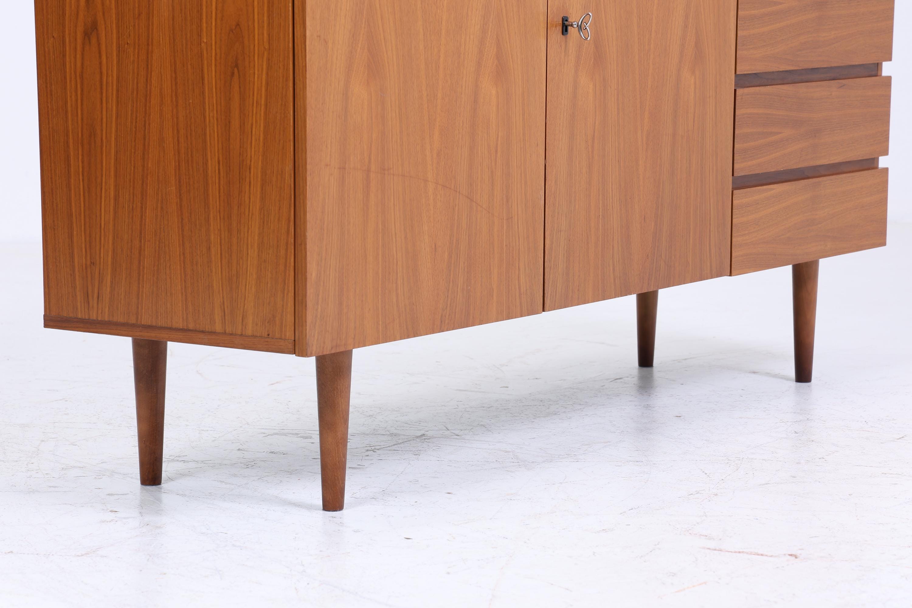 Vintage Sideboard 60er Jahre | Mid Century Schrank Anrichte Holz Aufbewahrung