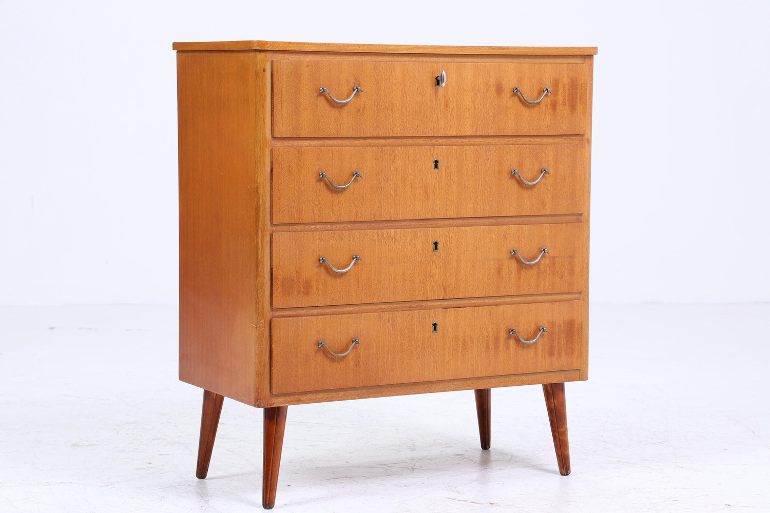 Vintage Schubladen Kommode | Mid Century Schubladen Schrank | 60er Jahre Holz Aufbewahrung