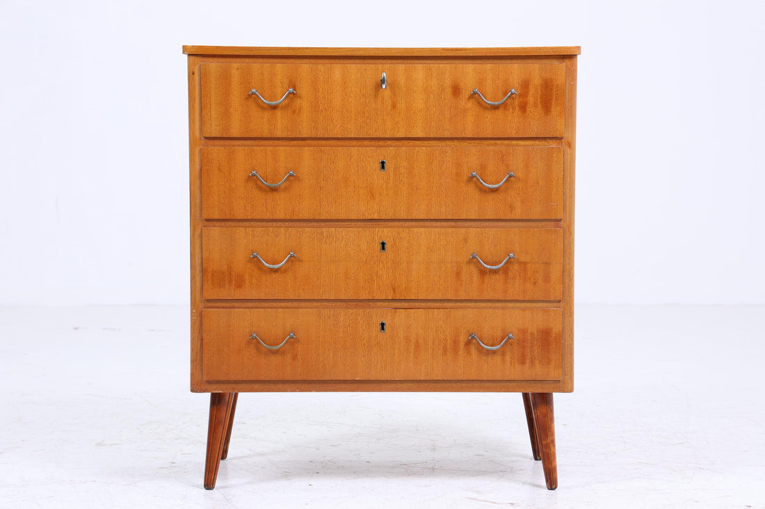 Vintage Schubladen Kommode | Mid Century Schubladen Schrank | 60er Jahre Holz Aufbewahrung