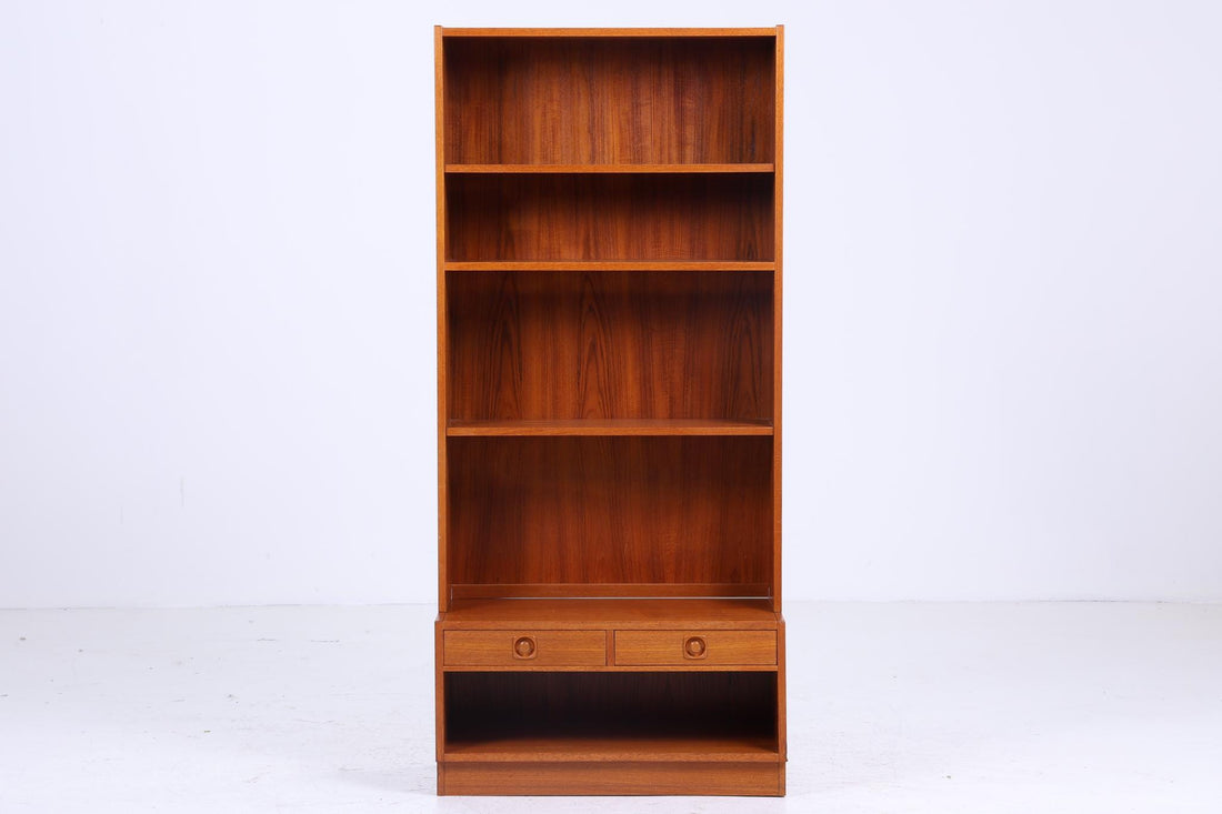 Vintage Teak Bücherregal 60er Jahre | Retro Regal | Mid Century Holz Aufbewahrung