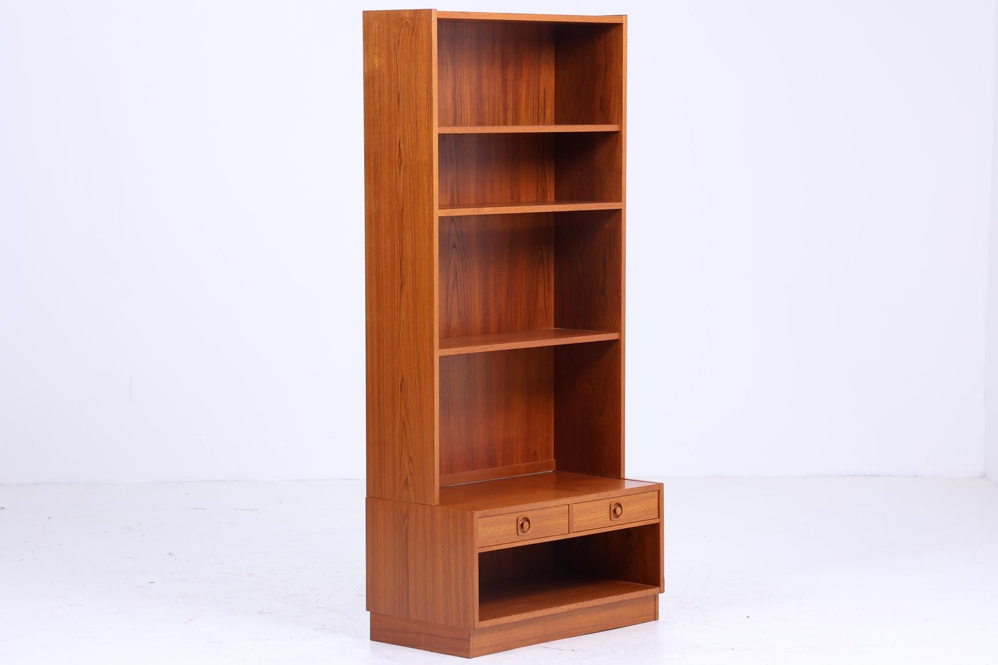 Vintage Teak Bücherregal 60er Jahre | Retro Regal | Mid Century Holz Aufbewahrung