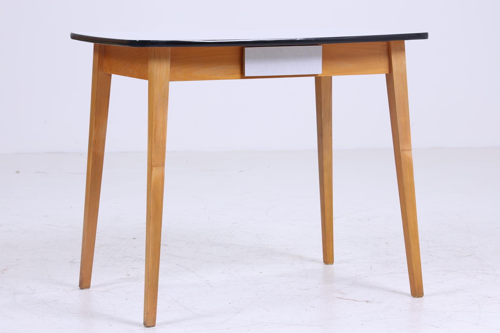 Klassischer Vintage Küchentisch 60er Jahre | Mid Century Esstisch Tisch Retro 70er Holz Resopal Schublade