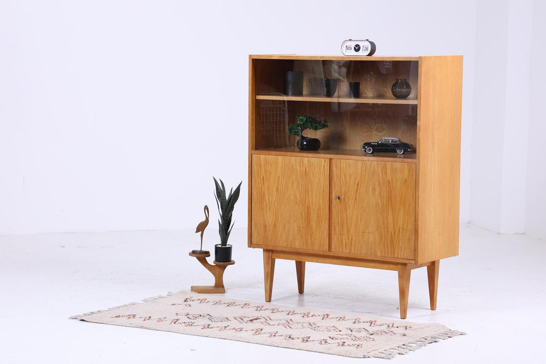 Hellerau Vintage Vitrine 60er Jahre | Mid Century Schrank Serie 602 Franz Ehrlich Schrankwand Bücherschrank Aufbewahrung