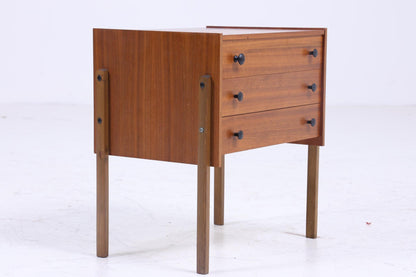 Vintage Nähkasten 60er Jahre  | Mid Century Holz Nähtisch mit Schublade Aufbewahrung