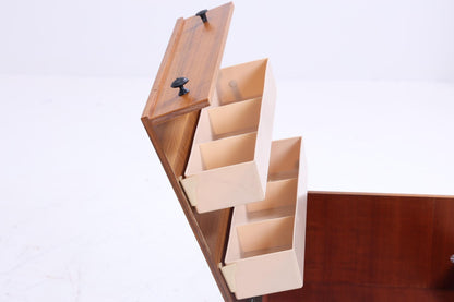 Vintage Nähkasten 60er Jahre  | Mid Century Holz Nähtisch mit Schublade Aufbewahrung