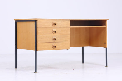 Freistehender Hellerau Schreibtisch 60er Jahre | Mid Century Schubladen Arbeitstisch Bürotisch Tisch Retro Holz